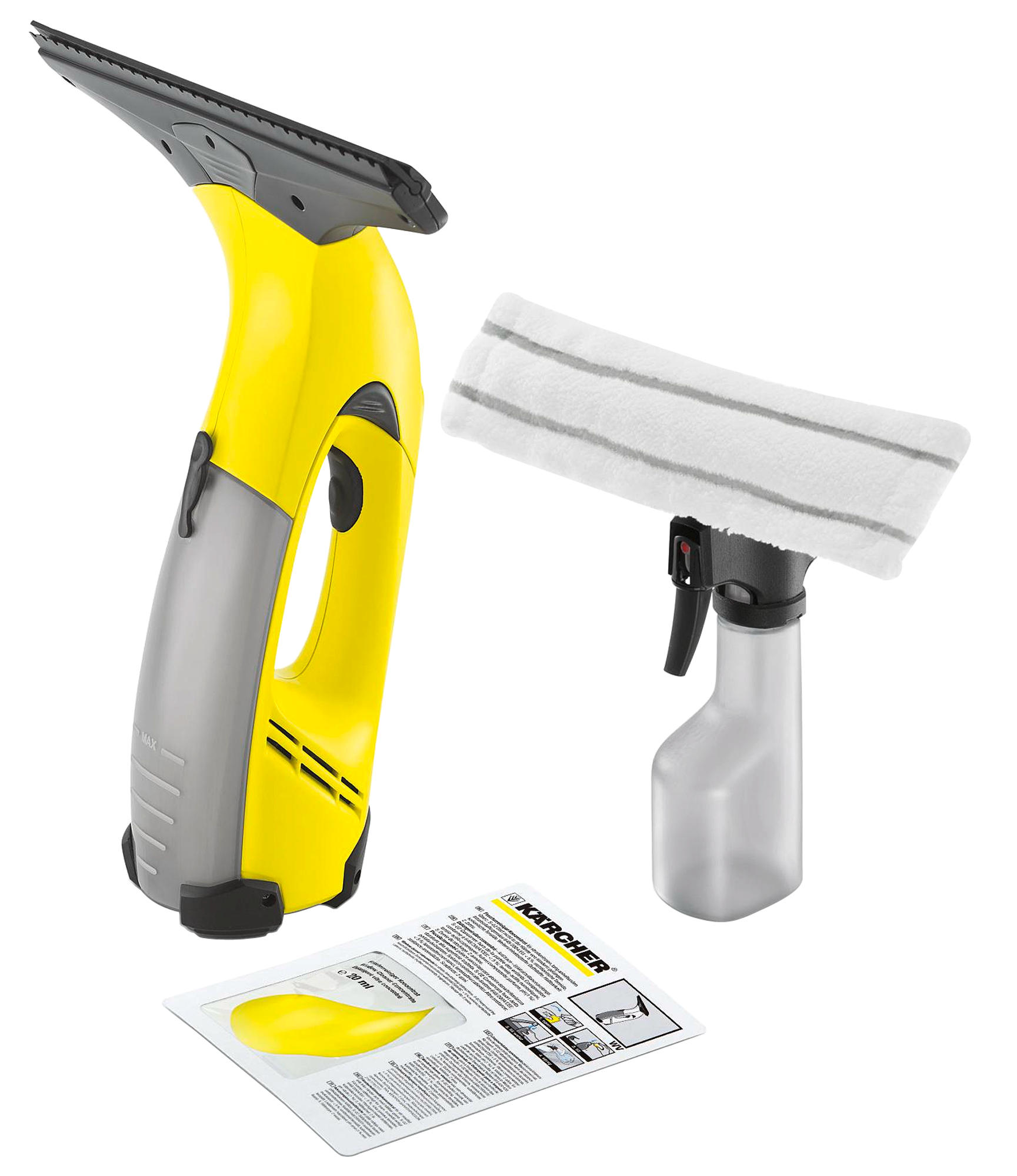 Limpiacristales - Karcher WV 50 Plus Recargable, Especial ventanas y cristales, Batería de litio