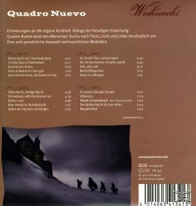 CD-Cover mit Text. Vier Figuren gehen einen verschneiten Hügel hinauf. Text auf Deutsch.