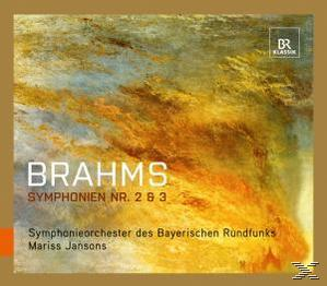 Albumcover mit abstrakter Grafik und dem Text 'Brahms Symphonien Nr. 2 & 3'.
