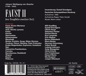 Will Quadflieg, Gustaf Gründgens - Faust II  - (CD)