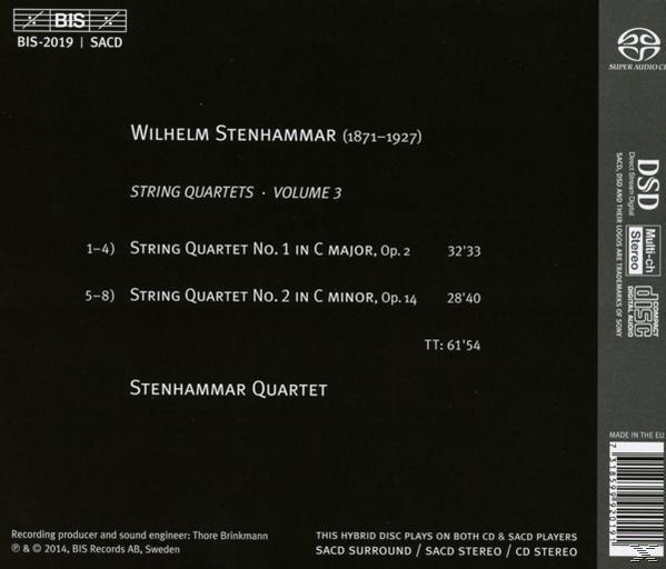 Stenhammar Quartet - Die Streichquartette vol.3  - (SACD Hybrid)