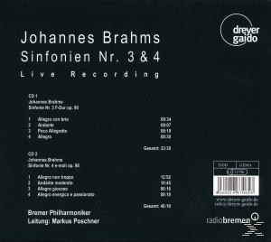 Poschner, Bremer Philharmoniker - Sinfonien 3 & 4  - (CD)