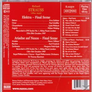 Rote CD-Hülle mit Text über Richard Strauss und die Oper Elektra. Enthält Titelliste und Aufnahmedetails.