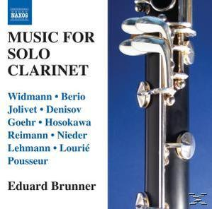 Albumcover mit schwarzer Klarinette und Text links, Naxos-Logo oben links.