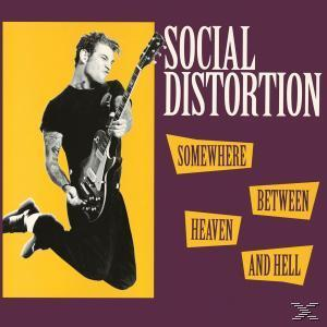 A Social Distortion: 'Somewhere Between Heaven and Hell' című albumának borítója, egy férfival és gitárral.