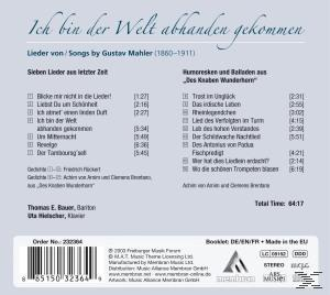 BAUER,T.E. & HIELSCHER,U. - Ich Bin Der Welt Abhanden  - (CD)