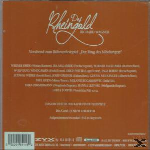 Album-Rückseite mit Text auf Deutsch. Das Cover ist orange.
