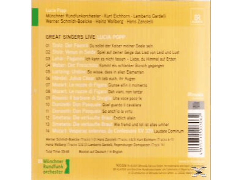Thumbnail - Lucia Popp, Münchner Rundfunkorchester, Regensburger Domspatzen - Great Singers Live (CD)