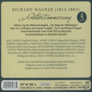 Album-Rückseite mit Text auf Deutsch. Liste der Darsteller und Details.