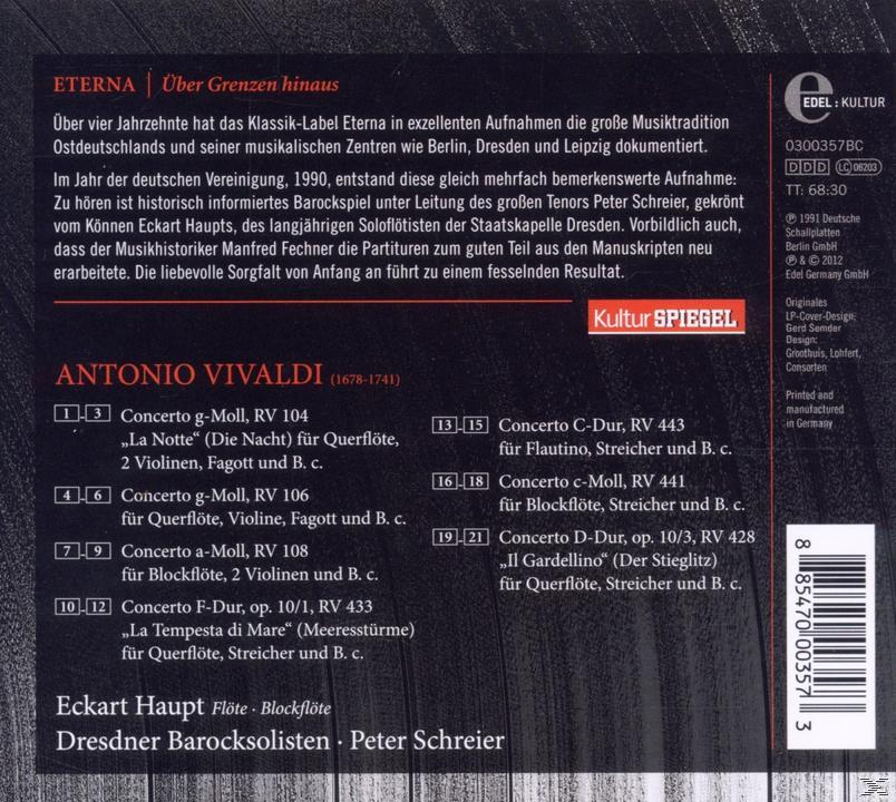 Dresdner Barocksolisten, Haupt Eckart - Flötenkonzerte (Kulturspiegel-Edition)  - (CD)
