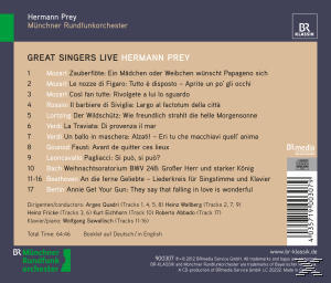 Hermann Prey - Great Singers Live  - (CD)
