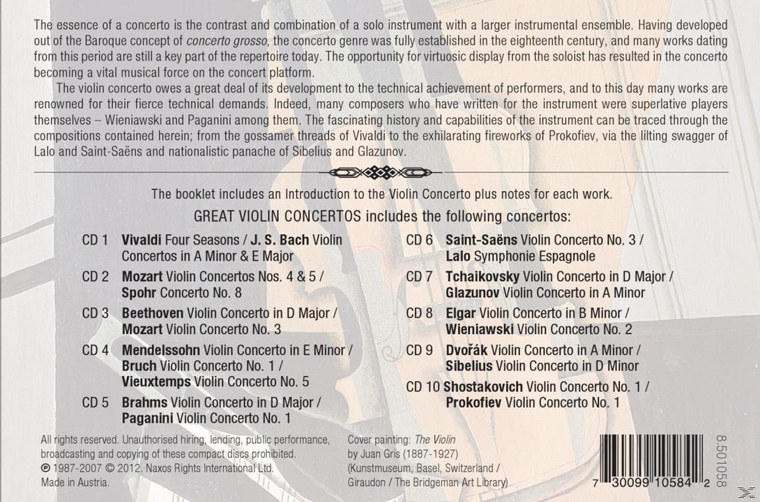 VARIOUS - Grosse Violinkonzerte  - (CD)