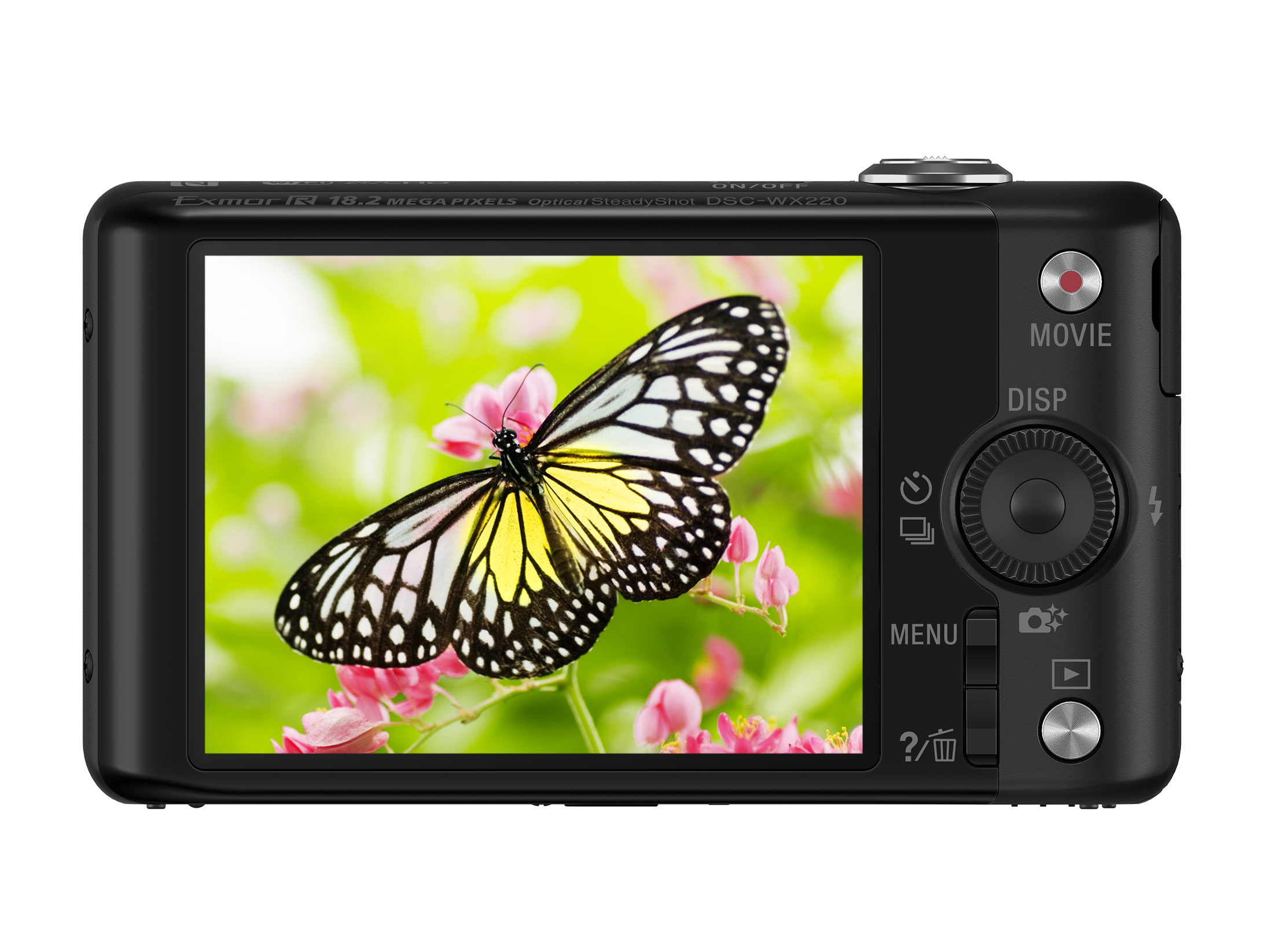 SONY Cyber-shot DSC-WX220 NFC Digitalkamera Schwarz, 10x opt. Zoom, TFT-LCD, Xtra Fine, WLAN