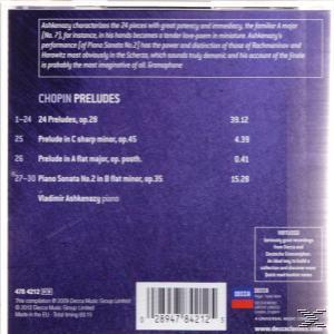 CD-Cover: Text über Chopin Präludien. Trackliste mit Aufführungszeit.