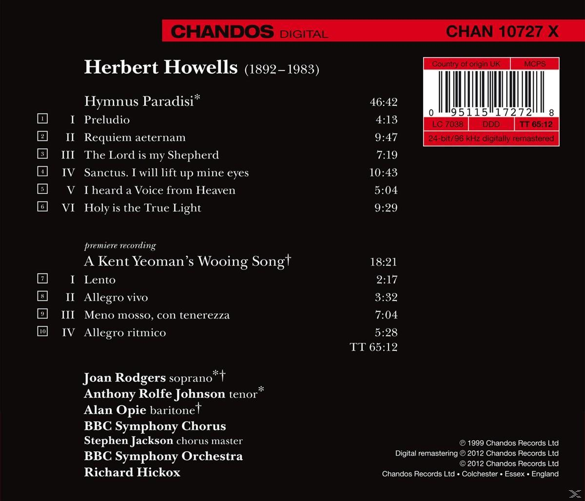 Bbc & Choir - Hymnus Paradisi/A Kent Yeoman's Wooing Song  - (CD)