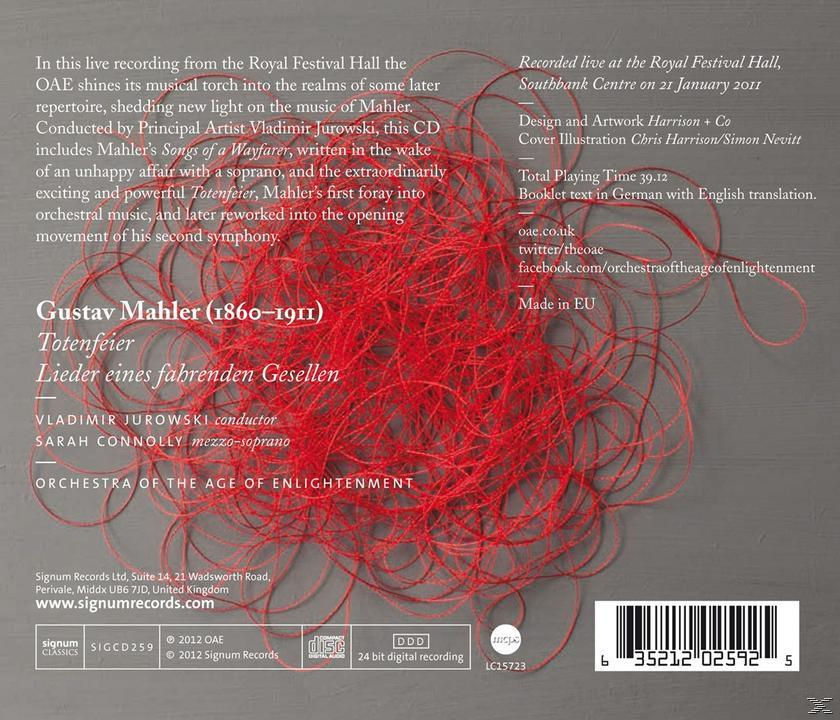 Sarah Connolly, Orchestra Of The Age Of Enlightenment - Totenfeier / Lieder eines fahrenden Gesellen  - (CD)