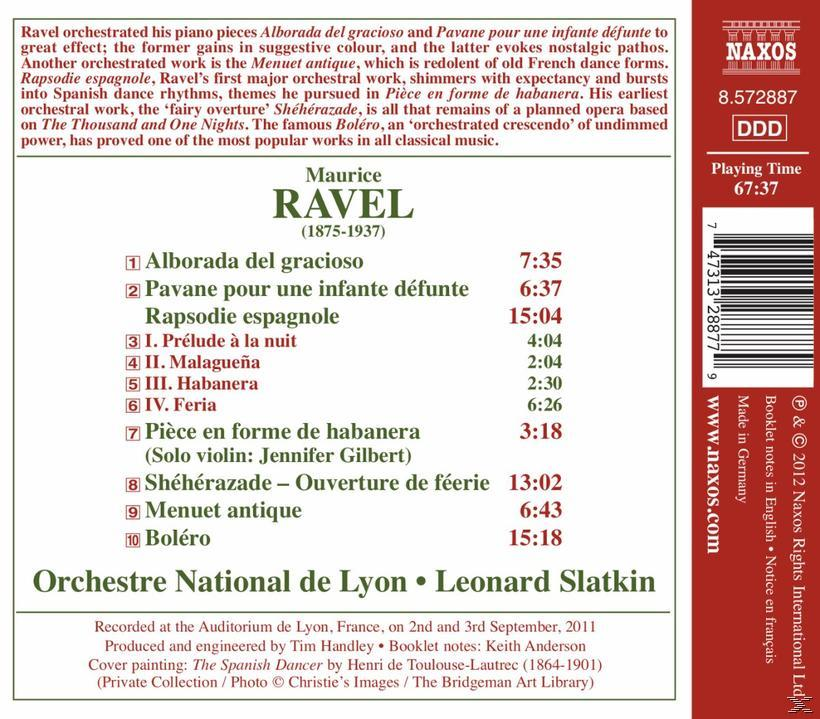 CD-Cover mit Songtiteln und Credits. Orchestre National de Lyon wird erwähnt.