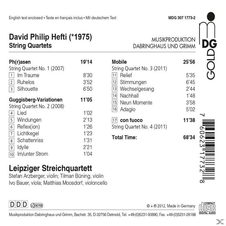 Leipziger Streichquartett - String Quartets  - (CD)