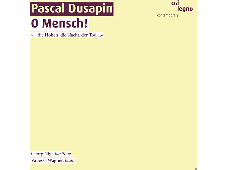 Vanessa Wagner – O Mensch! – (CD)