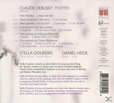Daniel Heide, Stella Doufexis - Debussy: Poemes-Lieder  - (CD)