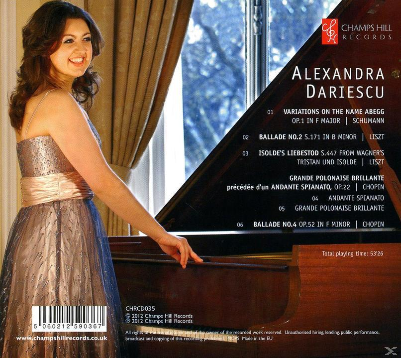 Alexandra Dariescu - Schumann/Liszt/Chopin: Klavierwerke  - (CD)
