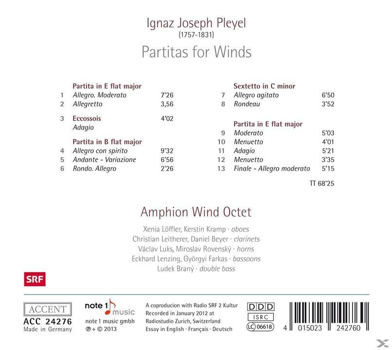 Amphion Wind Octet - Partitas For Winds  - (CD)