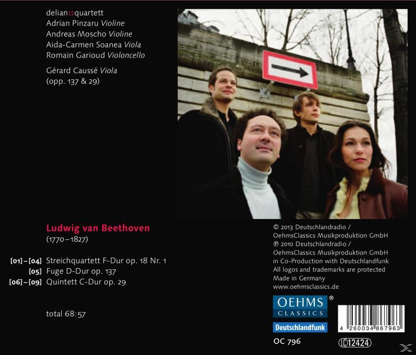 Delian Quartett, Causse Gerard - Beethoven  - (CD)