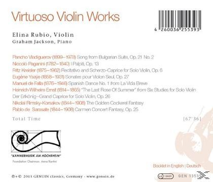 Elina Rubio, Graham Jackson - Virtuose Violinmusik  - (CD)