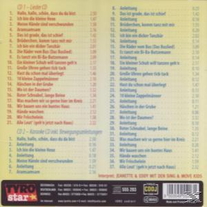 Rückseite des Albums mit einer Liste von Liedern auf Deutsch.
