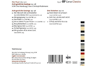 Hans-Christoph Rademann, Ndr Chor Hamburg - Acht Geistliche Gesänge,Op.138  - (CD)