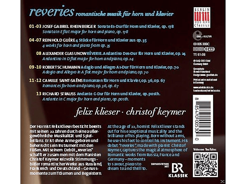 Thumbnail - Felix Klieser, Christof Keymer - Reveries (CD)