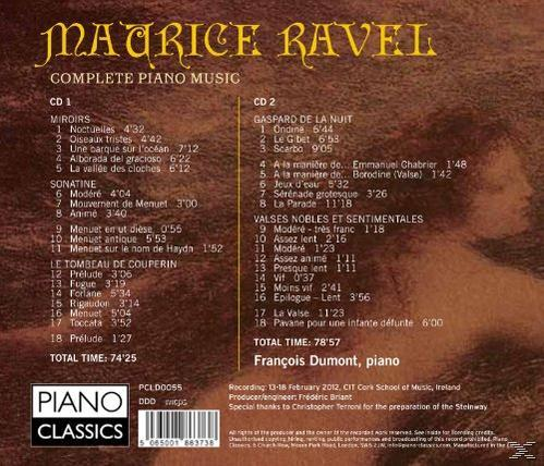 Francois Dumont - Complete Piano Music  - (CD)