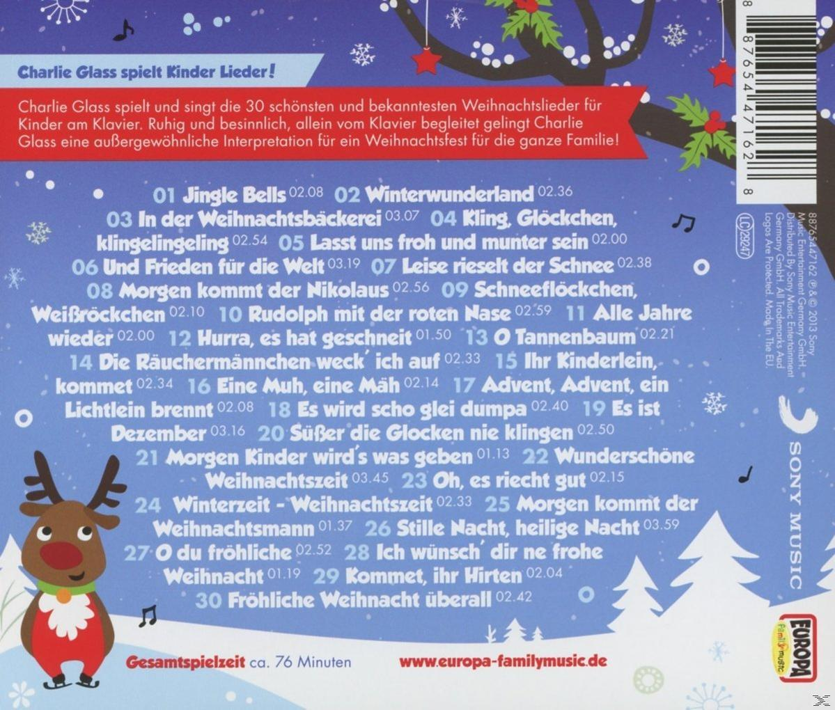 Albumcover mit Cartoon-Rentier und Weihnachtsdekorationen. Text listet Lieder auf. Weißer Hintergrund.