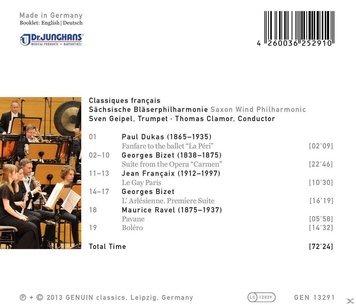 Sächsische Bläserphilharmonie, Saxon Wind Philharmonic - Classiques Francais  - (CD)