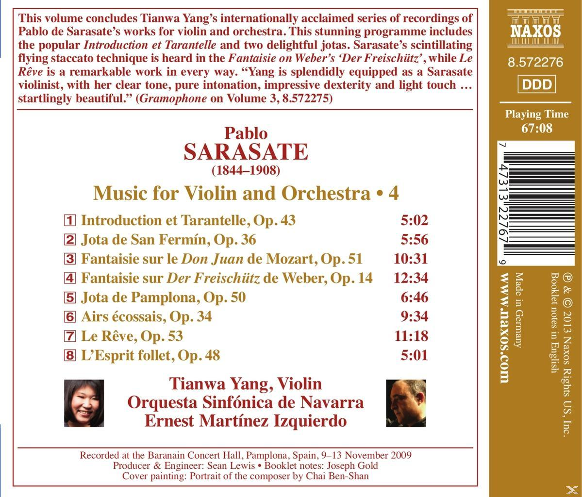 CD-Cover mit Text über Pablo Sarasate, einem Foto einer Frau und einem Foto eines Mannes.