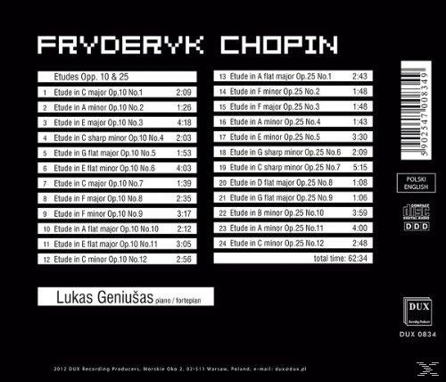 Lukas Geniusas - Etuden Op.10 & 25  - (CD)