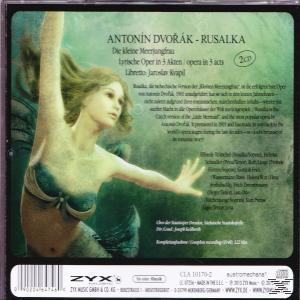 DVD-Cover mit einer Illustration einer Meerjungfrau. Textdetails über Antonín Dvořáks Oper 'Rusalka'.