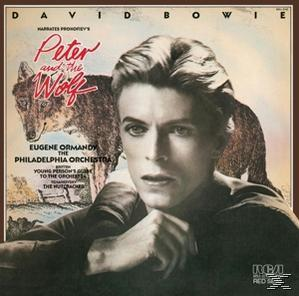 Albumcover: David Bowie, Wolf-Bild. Albumtitel: Peter und der Wolf.