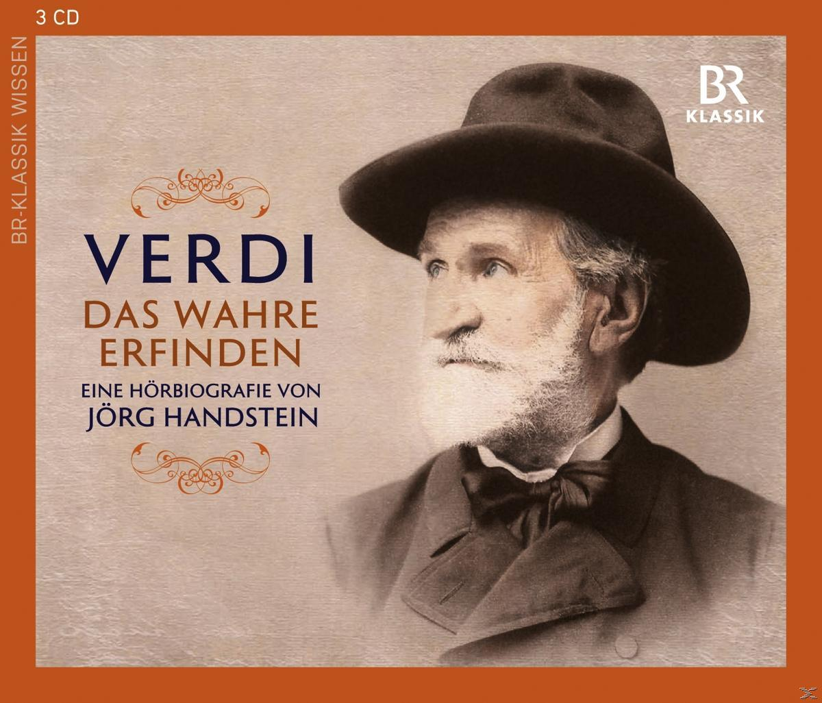 Albumcover mit einem Porträt eines Mannes mit Bart und Hut. Der Titel lautet "Verdi, das wahre erfinden".