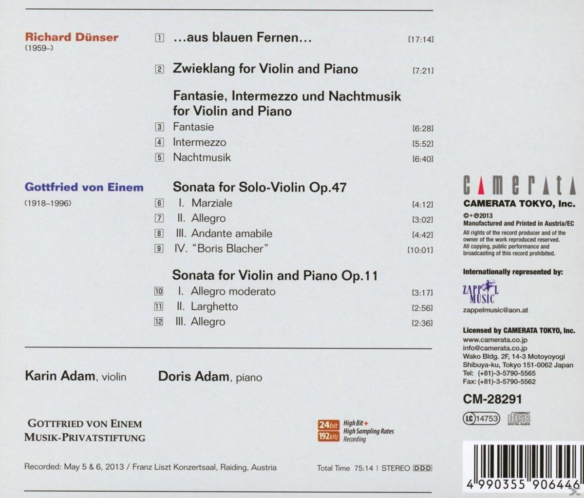 Karin Adam, Doris Adam - Dünser / Einem  - (CD)