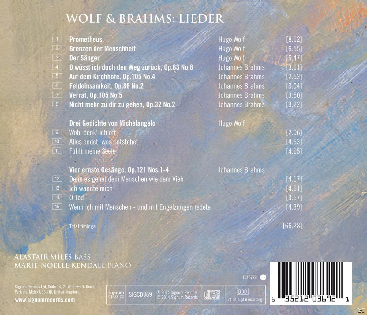 Alastair Miles, Marie-Nöelle Kendall - Lieder  - (CD)