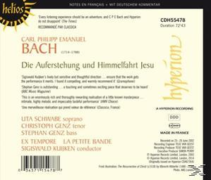 Stephen Genz, Uta Schwabe, Ex Tempore, La Petite Bande, Christoph Genz - Die Auferstehung und Himmelfahrt Jesu  - (CD)