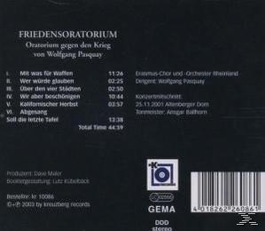 Wolfgang Pasquay - Friedensoratorium  - (CD)