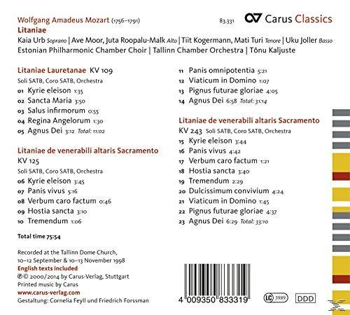 Estonian Philharmonic Chamber Choir, Tallinn Chamber Orchestra - Litaniae  - (CD)