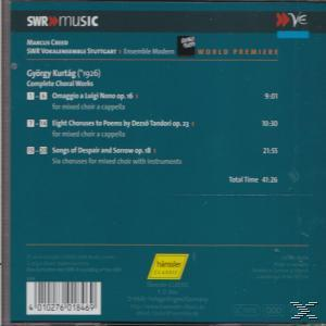 Albumcover mit Text. Ein blauer Hintergrund mit der Titelliste. Ein Barcode auf der linken Seite.