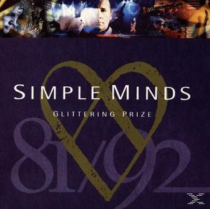Album borító: Simple Minds logó szív alakúval középen. Szöveg: Simple Minds, Glittering Prize, 81/92.