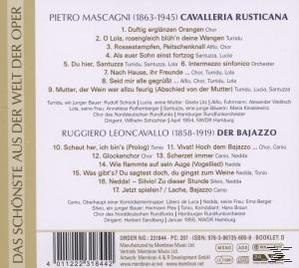 MASCAGNI/LEONCAVALLO - Der Bajazzo/Cavalleria Rusticana  - (CD)