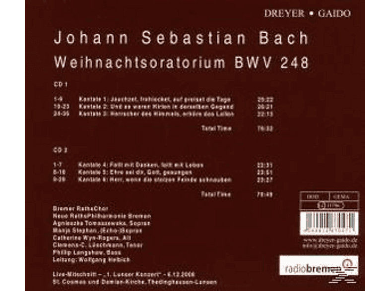 Thumbnail - Helbich/Bremer Rathschor/Neue Rathsphilharmonie BR - Weihnachtsoratorium (CD)