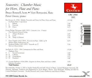 Ein CD-Cover mit Text und einem roten Logo. Das Cover ist weiß mit Text über Kammermusik.