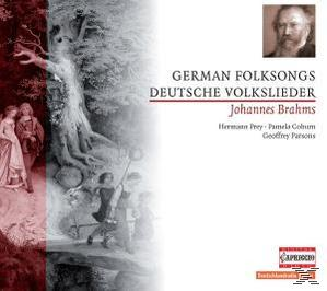 Albumcover, Johannes Brahms, Personen im Hintergrund, Text: German Folksongs.